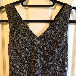 Midi Blue Floral Dress Size 2P